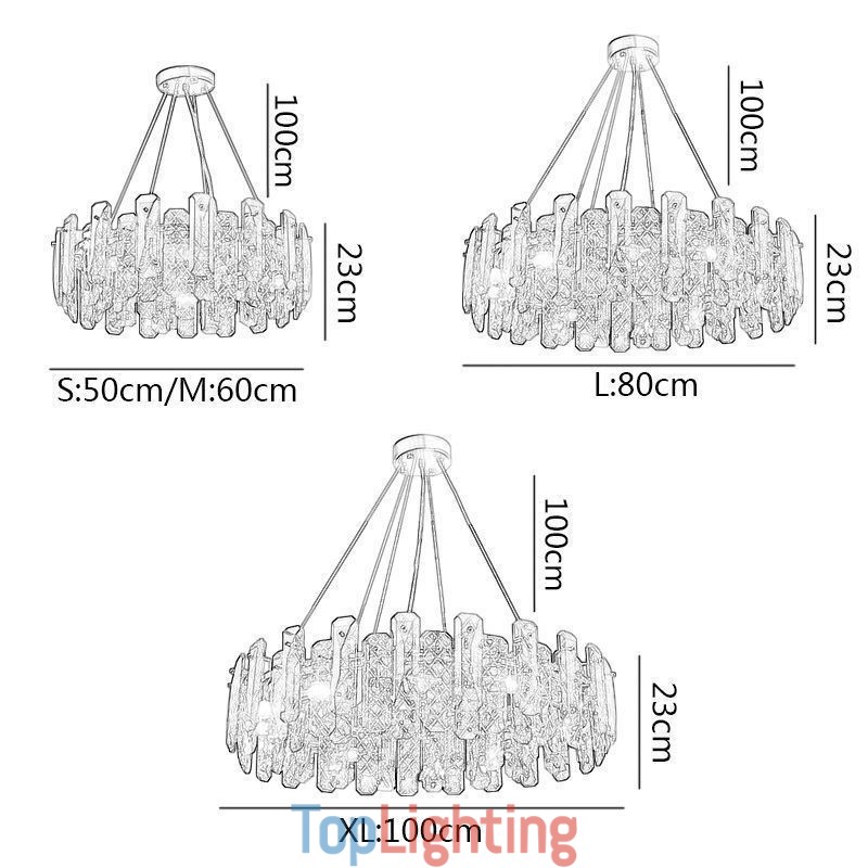 European Glass Pendant Light Luxury Hanging Lamp