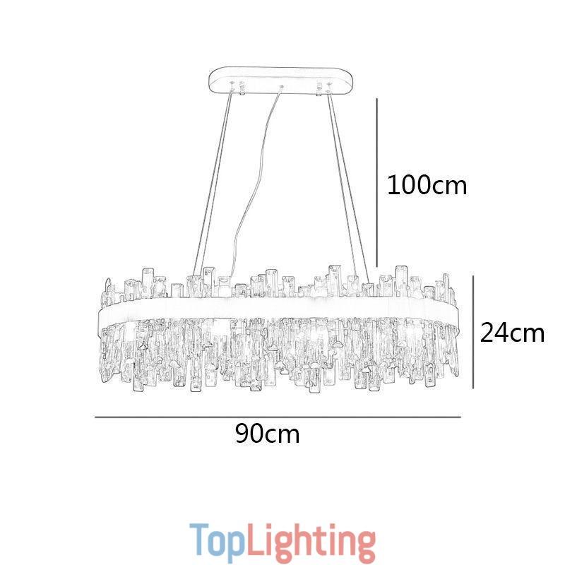 Light Luxury Chandelier Post Modern Glass Pendant Light
