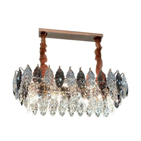 European Iron Pendant Light Creative Leaf Glass Chandelier European Iron Pendant Light Creative Leaf Glass Chandelier