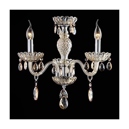 3 Light The style of palace Glass Chandelier With Candle Bulb 3 Light The style of palace Glass Chandelier With Candle Bulb