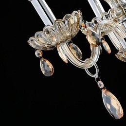 3 Light The style of palace Glass Chandelier With Candle Bulb