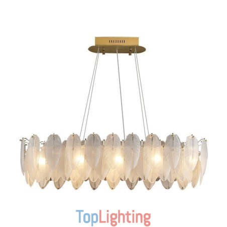 Artistic Glass Chandelier Feather Round Pendant Lighting Artistic Glass Chandelier Feather Round Pendant Lighting