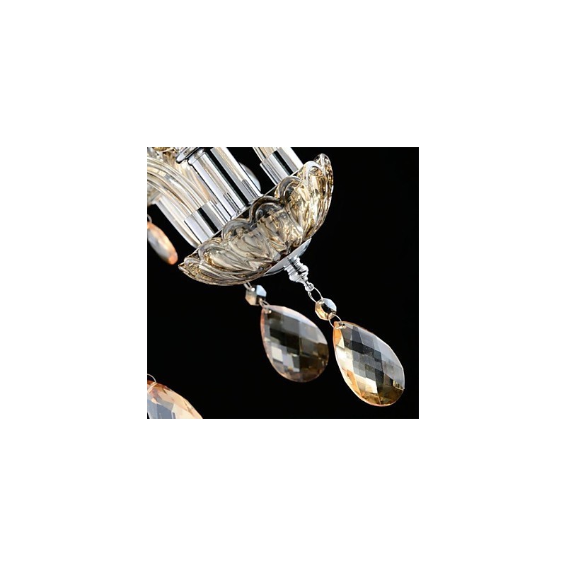 3 Light The style of palace Glass Chandelier With Candle Bulb