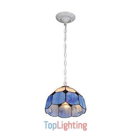 Chandelier Mini Style Country Garage white + blue Glass lights Chandelier Mini Style Country Garage white + blue Glass lights