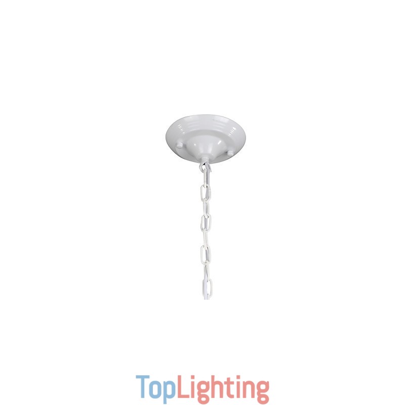 Chandelier Mini Style Country Garage white + blue Glass lights
