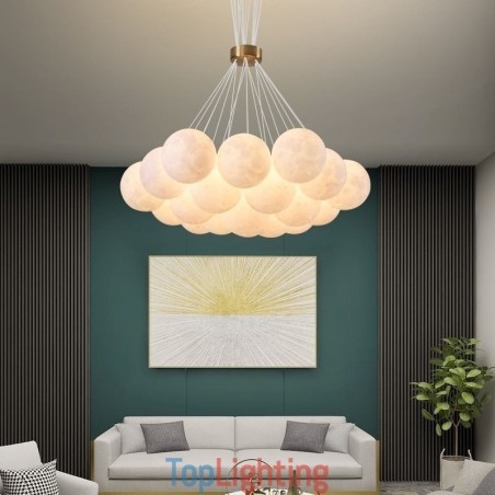Moon Bubble Chandelier Modern 3D Print Balls Pendant Lamp Moon Bubble Chandelier Modern 3D Print Balls Pendant Lamp