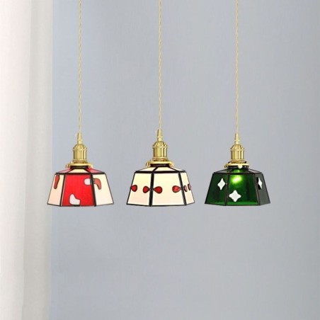 Colorful Glass Pendant Light Japanese Style Retro Decorative Bedside Hanging Light Colorful Glass Pendant Light Japanese Style Retro Decorative Bedside Hanging Light