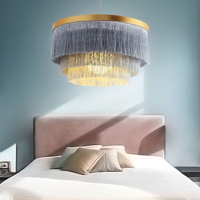 Nordic Decorative Pendant Light Warm Romantic Tassel Chandelier Creative Hanging Lamp