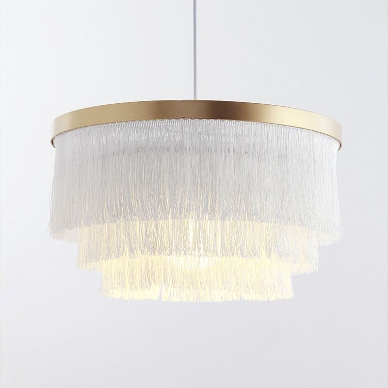 Nordic Decorative Pendant Light Warm Romantic Tassel Chandelier Creative Hanging Lamp