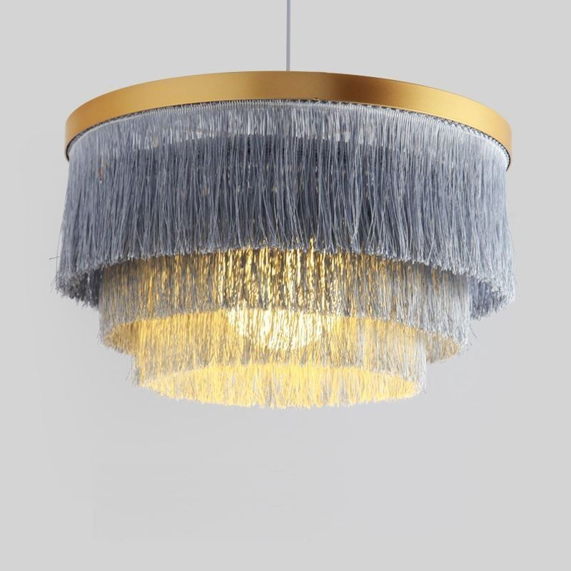 Nordic Decorative Pendant Light Warm Romantic Tassel Chandelier Creative Hanging Lamp