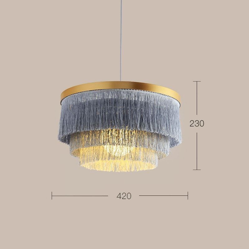 Nordic Decorative Pendant Light Warm Romantic Tassel Chandelier Creative Hanging Lamp