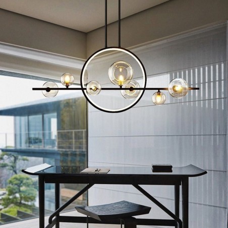 Modern Metal Chandelier Clear Glass Bubbles Pendant Lampss Modern Metal Chandelier Clear Glass Bubbles Pendant Lampss