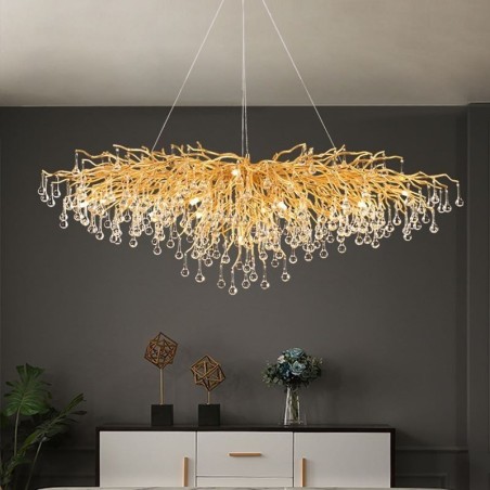 Luxury Crystal Chandelier Gold Modern Ceiling Hanging Lamp Dining Luxury Crystal Chandelier Gold Modern Ceiling Hanging Lamp Dining