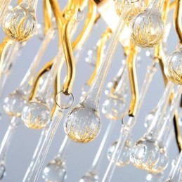 Luxury Crystal Chandelier Gold Modern Ceiling Hanging Lamp Dining