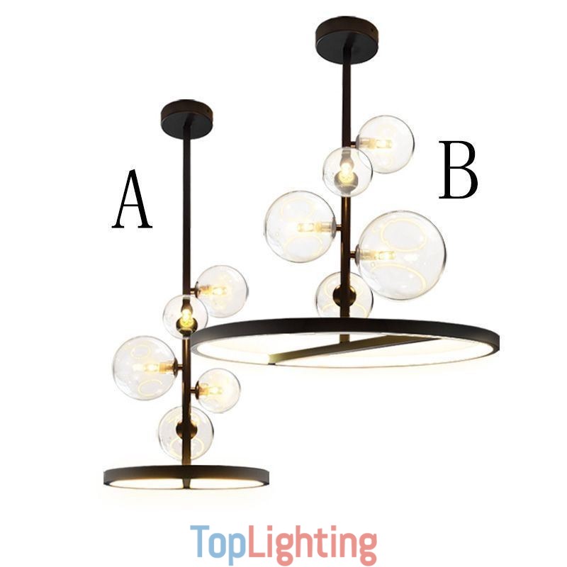 Modern Hanging Lights Fixture Chandelier Glass Bubble Pendant Light