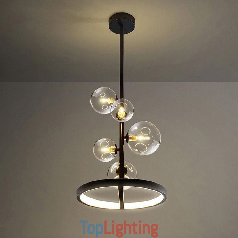 Modern Hanging Lights Fixture Chandelier Glass Bubble Pendant Light