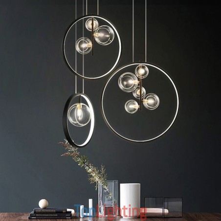 Nordic Pendant Light Glass Bubbles Circle Chandelier Modern Parlor Lamp Nordic Pendant Light Glass Bubbles Circle Chandelier Modern Parlor Lamp