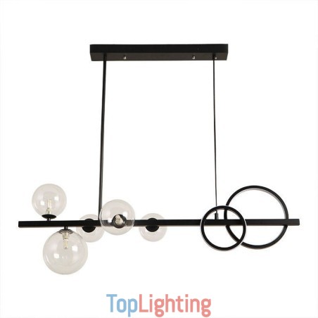 Modern Glass Bubble Pendant Light Black Long Bracket Lamps Modern Glass Bubble Pendant Light Black Long Bracket Lamps