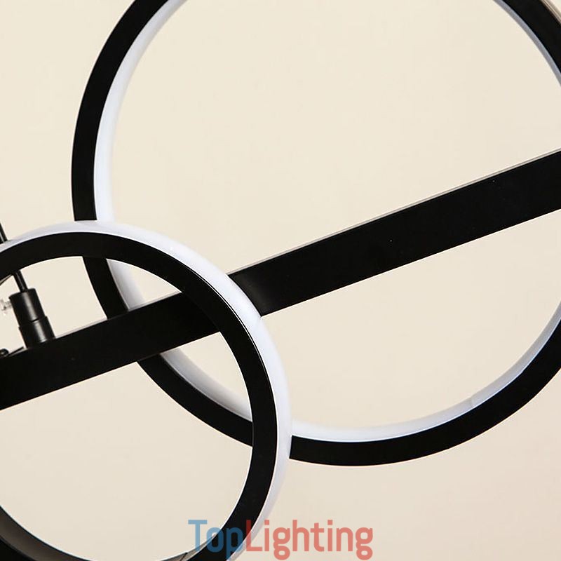 Modern Glass Bubble Pendant Light Black Long Bracket Lamps