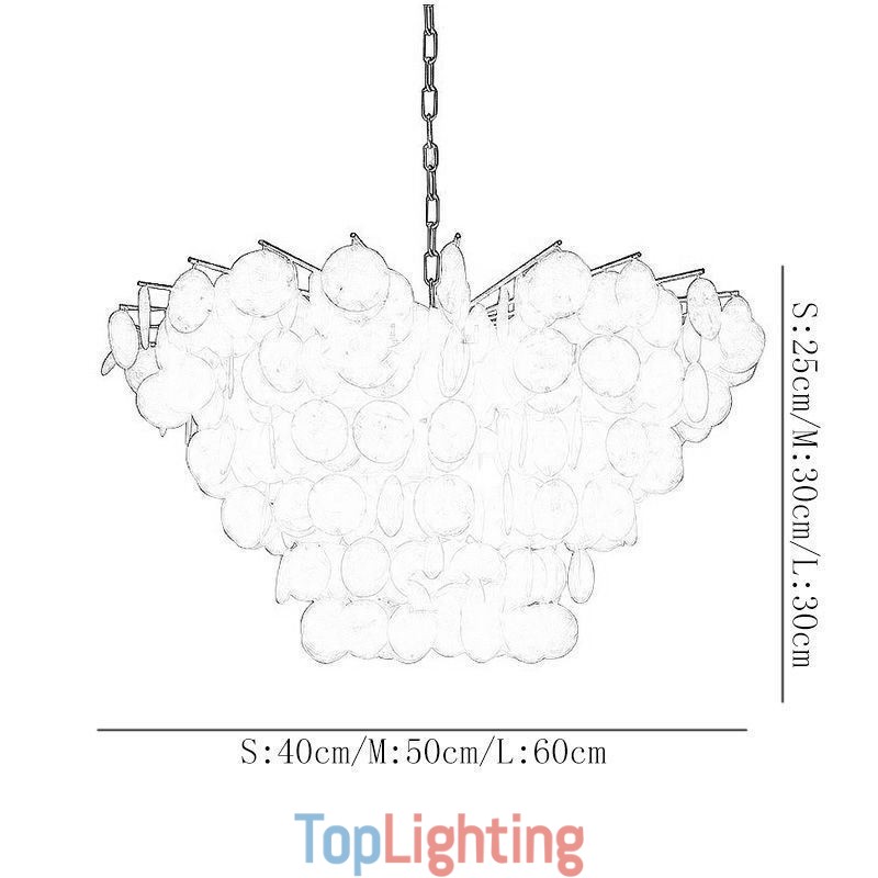 Natural Shell Chandelier Round Layered Hanging Light Dining