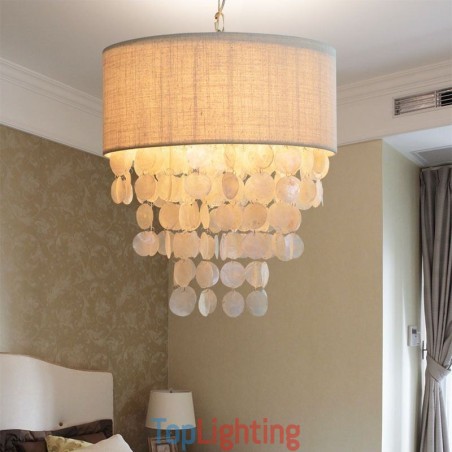 Contemporary Pendant Light Jellyfish Shells Lighting With Cylinder Lamp Shade Contemporary Pendant Light Jellyfish Shells Lighting With Cylinder Lamp Shade