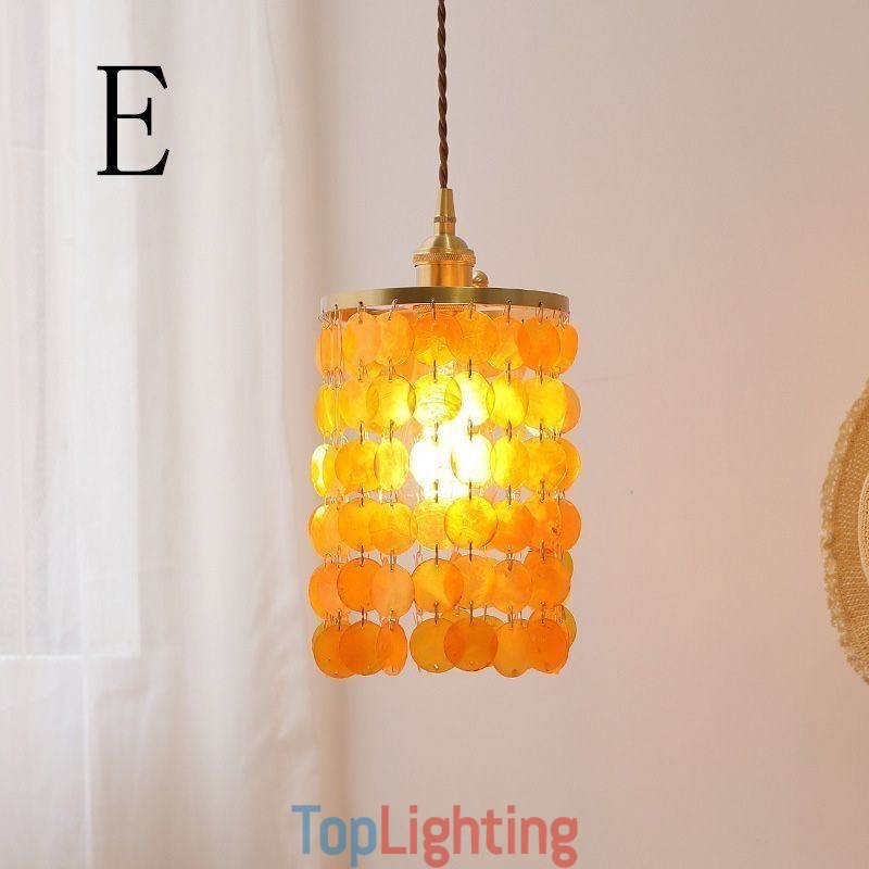 Modern Classic Chandelier White Shell Shade Pendant Ligthing Lamp Ceiling