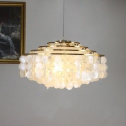 Modern Raindrop Chandelier White Shell Shade Ceiling Pendant Lighting