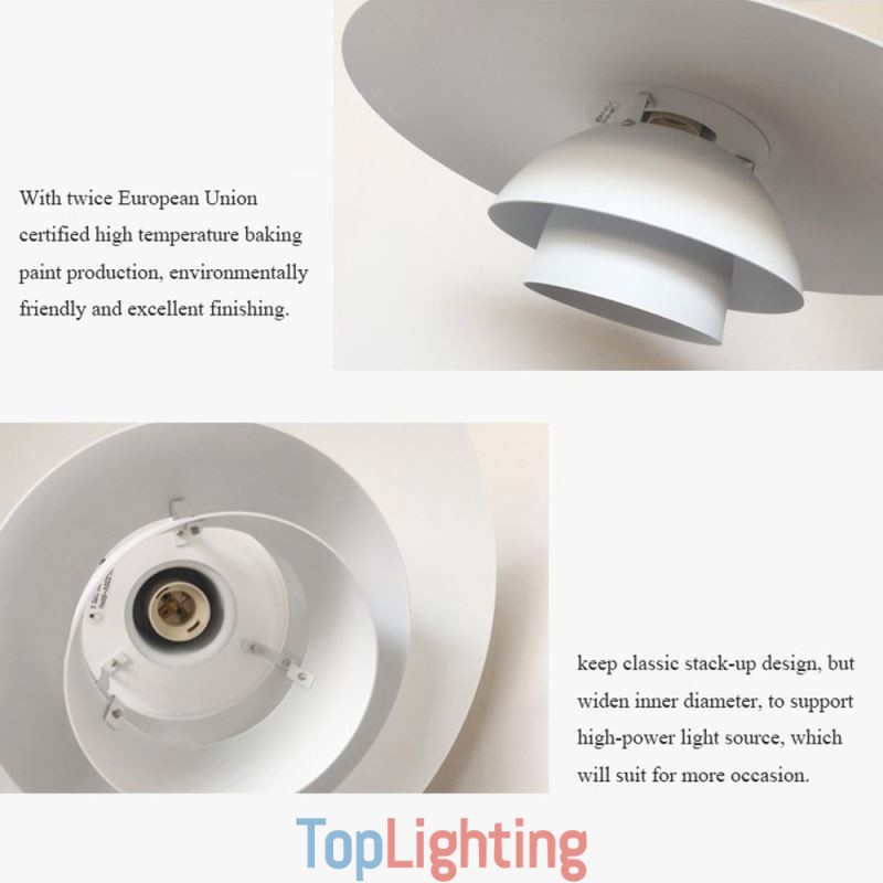 White Aluminum Pendant Lighting Contemporary Chandelier Adjustable Hanging Light Fixture