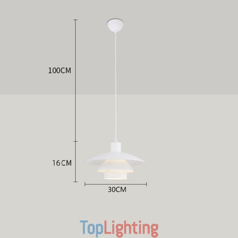 White Aluminum Pendant Lighting Contemporary Chandelier Adjustable Hanging Light Fixture
