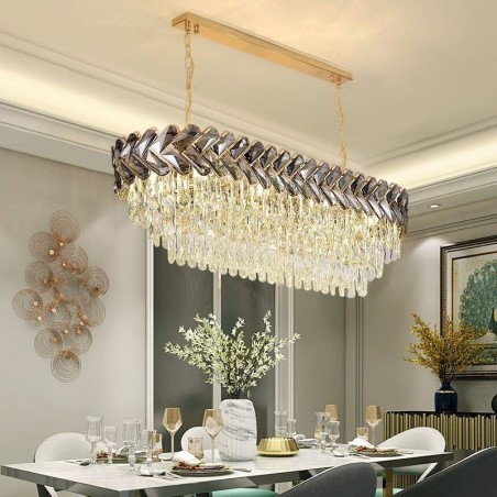 European Crystal Pendant Light Luxury Oval Ceiling Light European Crystal Pendant Light Luxury Oval Ceiling Light