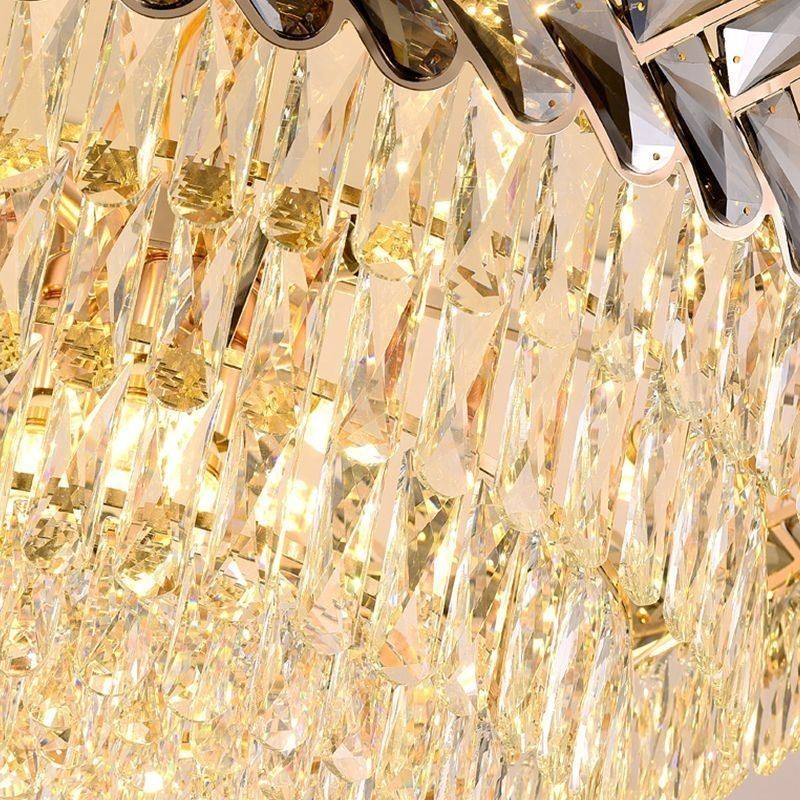 Crystal Pendant Light Gold Ceiling Light Fixture
