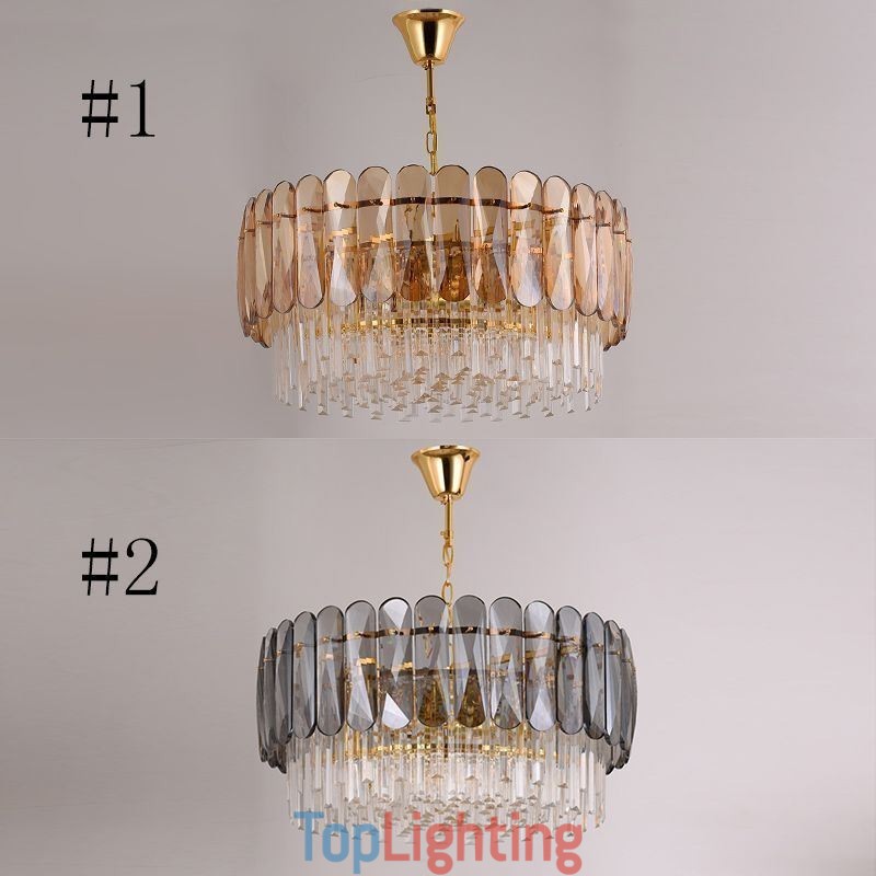 Luxury Pendant Light Crystal Gold Ceiling Light