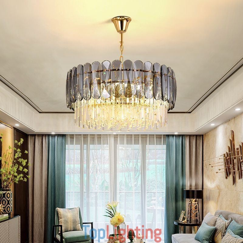 Luxury Pendant Light Crystal Gold Ceiling Light