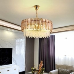 Luxury Pendant Light Crystal Gold Ceiling Light