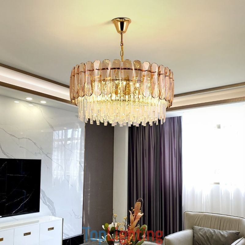 Luxury Pendant Light Crystal Gold Ceiling Light