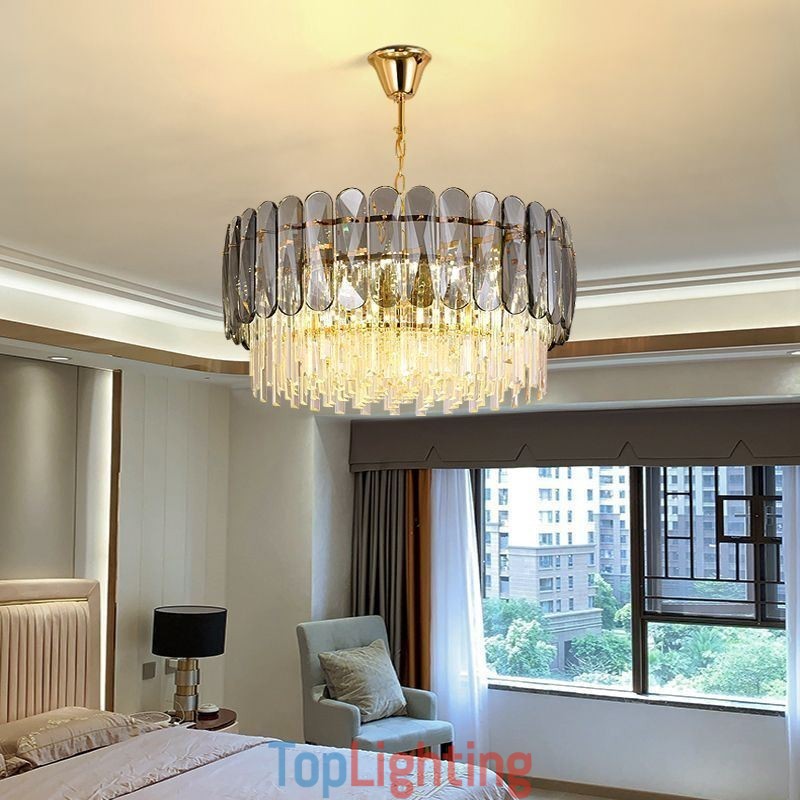 Luxury Pendant Light Crystal Gold Ceiling Light