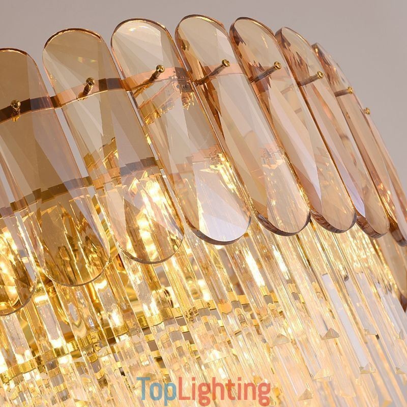 Luxury Pendant Light Crystal Gold Ceiling Light
