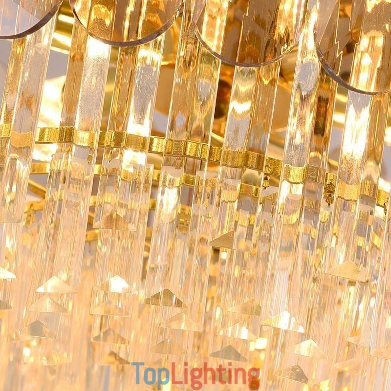 Luxury Pendant Light Crystal Gold Ceiling Light