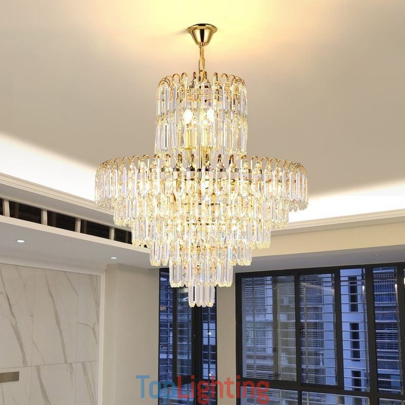 Elegant Pendant Light Crystal Round Ceiling Lighting Fixture