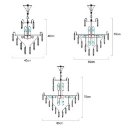 Elegant Pendant Light Crystal Round Ceiling Lighting Fixture