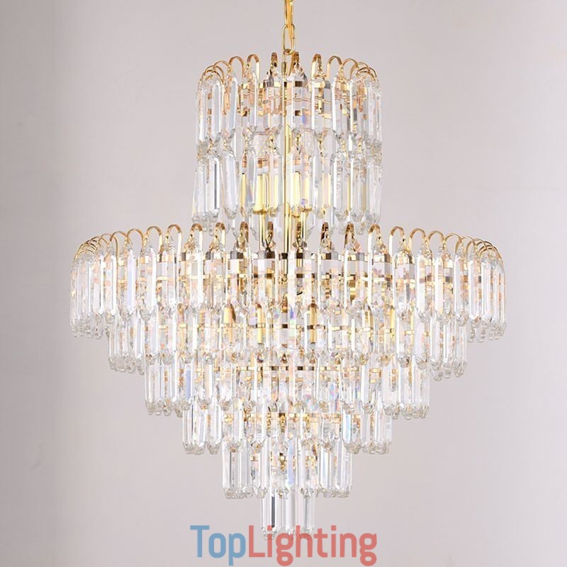 Elegant Pendant Light Crystal Round Ceiling Lighting Fixture
