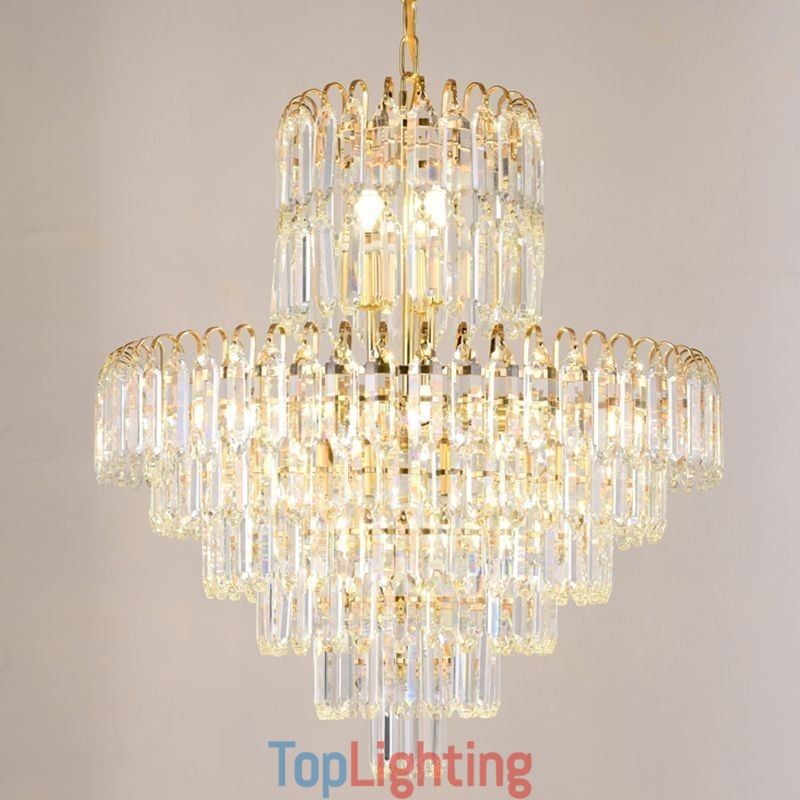 Elegant Pendant Light Crystal Round Ceiling Lighting Fixture