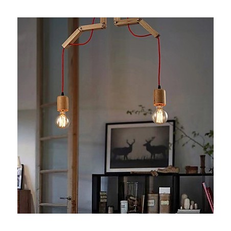 Chandelier Mini Style Modern Contemporary Wood Bamboo Chandelier Mini Style Modern Contemporary Wood Bamboo