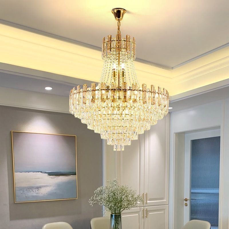 Modern Crystal Pendant Light Round Ceiling Lighting Fixture