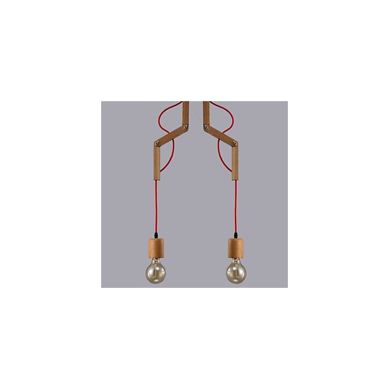 Chandelier Mini Style Modern Contemporary Wood Bamboo