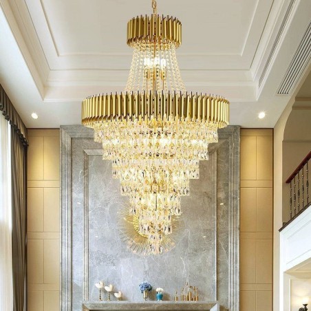 Modern Crystal Pendant Light Conical Ceiling Lamp Modern Crystal Pendant Light Conical Ceiling Lamp