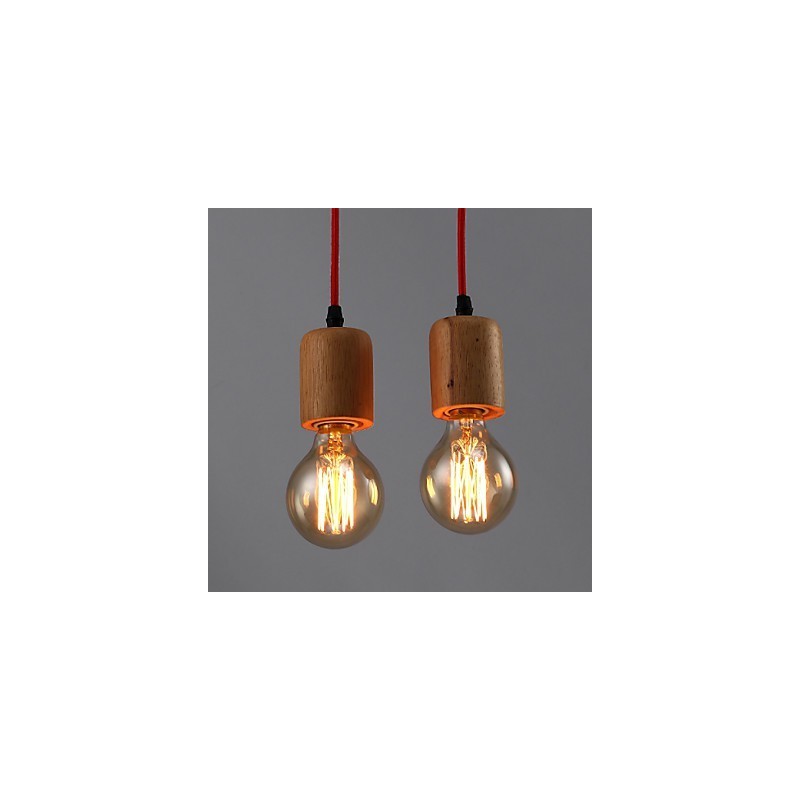Chandelier Mini Style Modern Contemporary Wood Bamboo