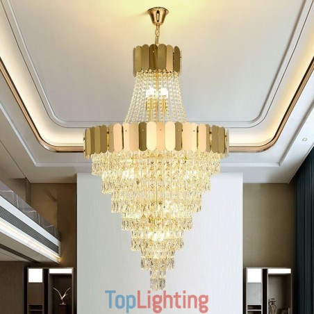 European Crystal Pendant Light Conical Hanging Lamp European Crystal Pendant Light Conical Hanging Lamp