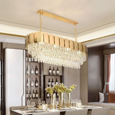 Crystal Pendant Light Luxury Oval Ceiling Light Crystal Pendant Light Luxury Oval Ceiling Light