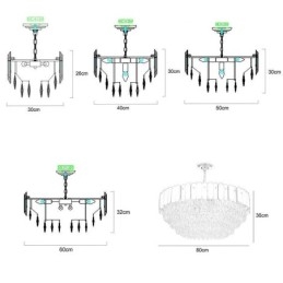 Modern Pendant light Crystal Round Hanging Ceiling Light
